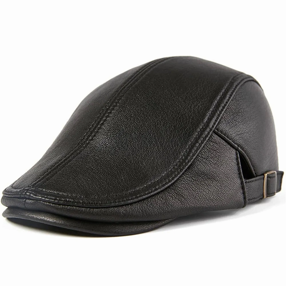 Newport Genuine Leather Duckbill Flat Cap