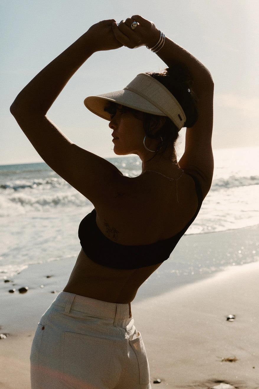 Newport Straw Visor - Natural/Natural