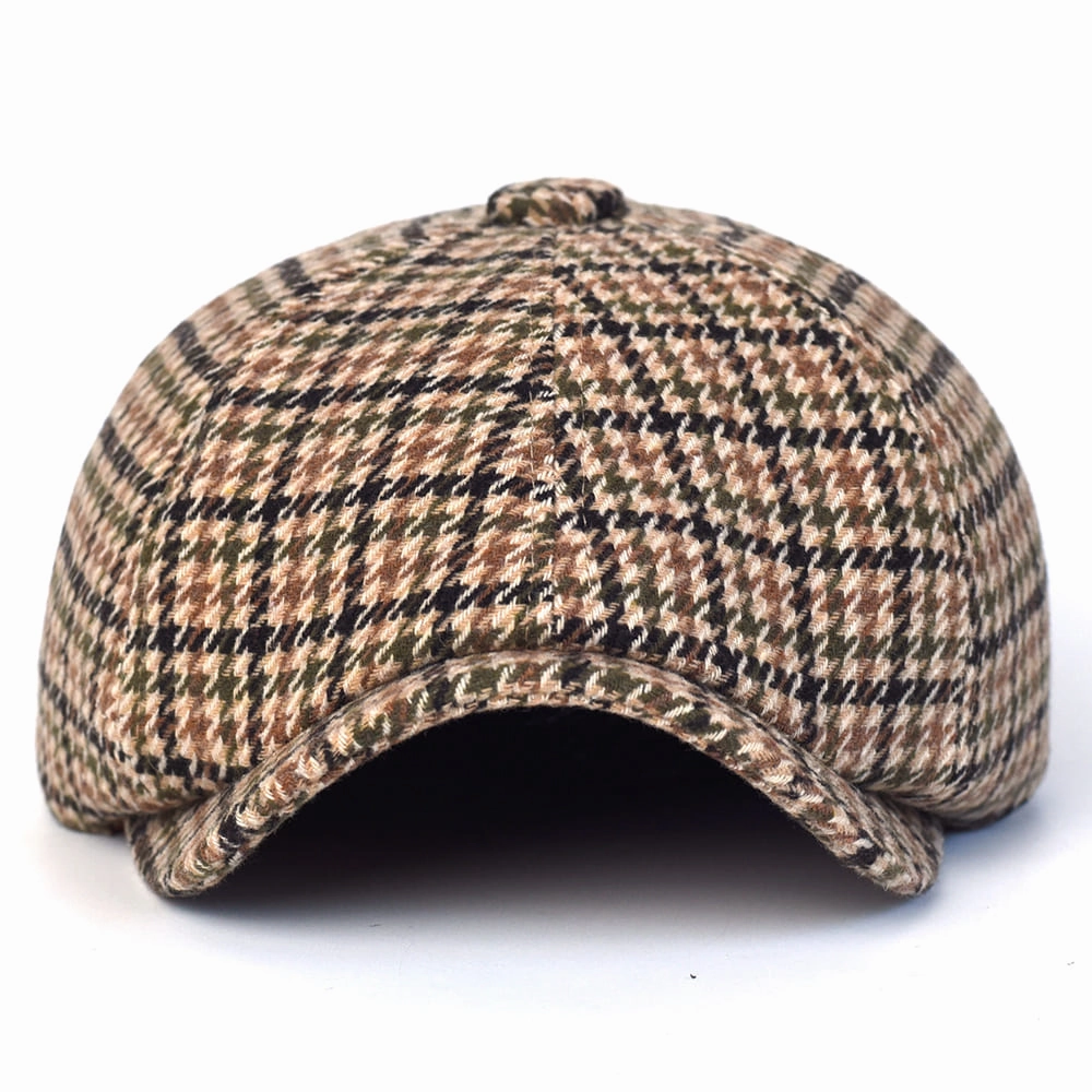 NH Houndstooth Wool Newsboy Cap