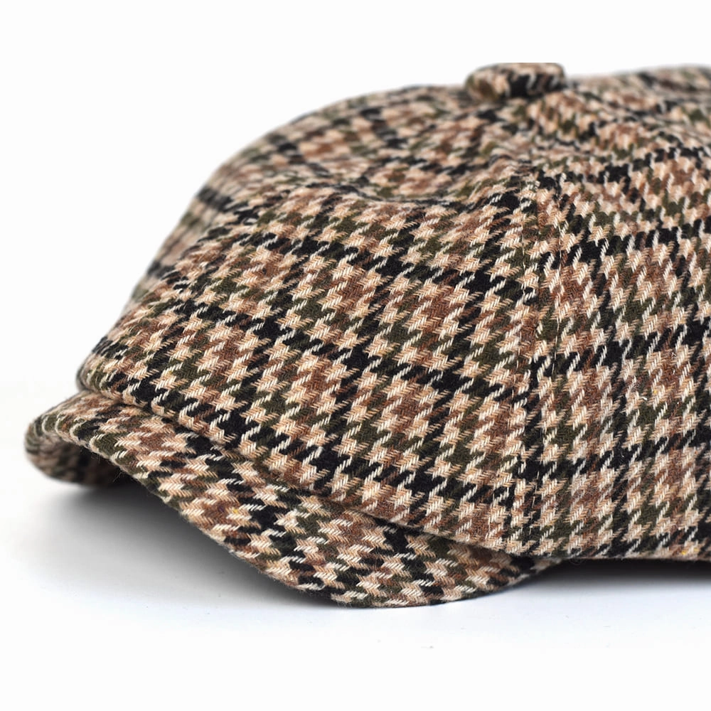 NH Houndstooth Wool Newsboy Cap