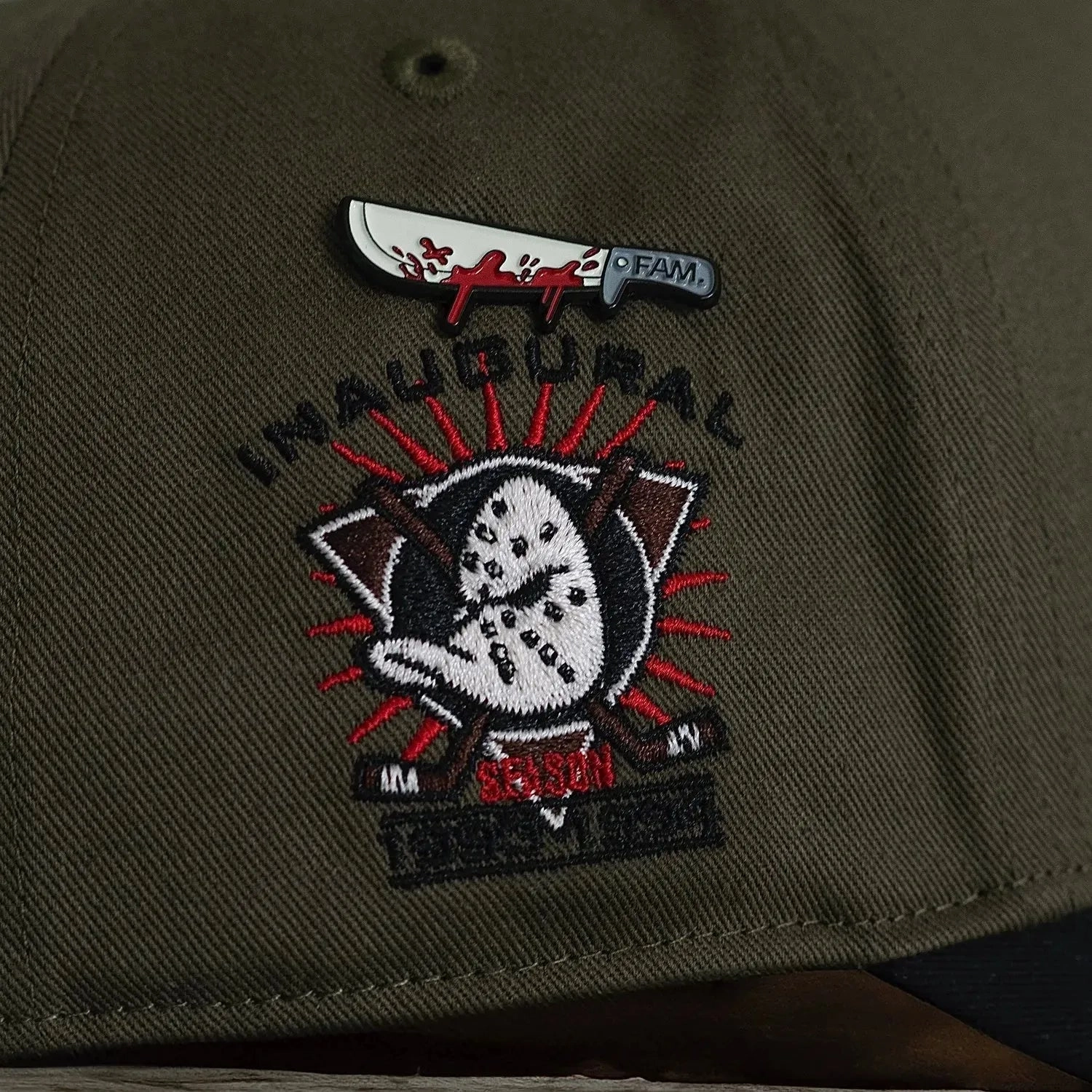 NHL ANAHEIM DUCKS SURE SHOT SNAPBACK 47 MVP VINTAGE SANDALWOOD   MACHETE PIN