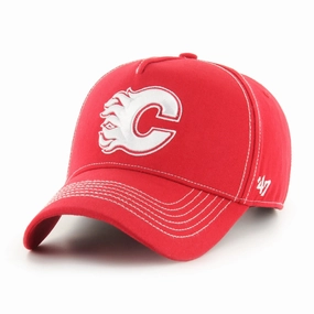NHL CALGARY FLAMES CONTRAST STITCH 47 MVP DT RED CAP