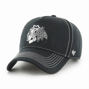 NHL CHICAGO BLACKHAWKS CONTRAST STITCH 47 MVP DT BLACK CAP