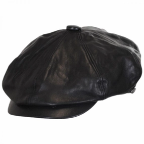 Noclin Leather Newsboy Cap