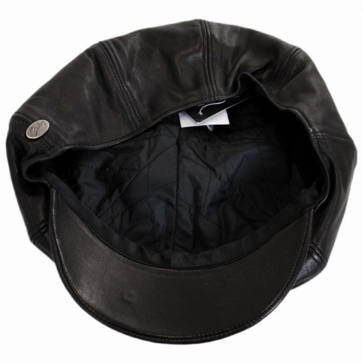 Noclin Leather Newsboy Cap