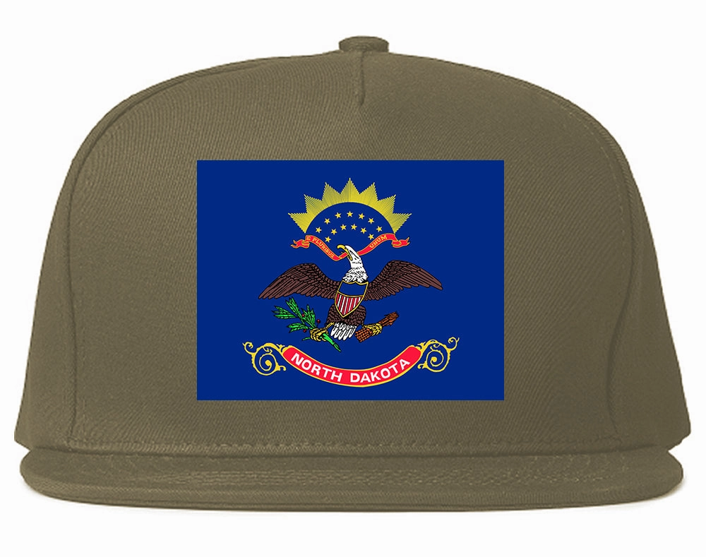 North Dakota State Flag ND Chest Mens Snapback Hat