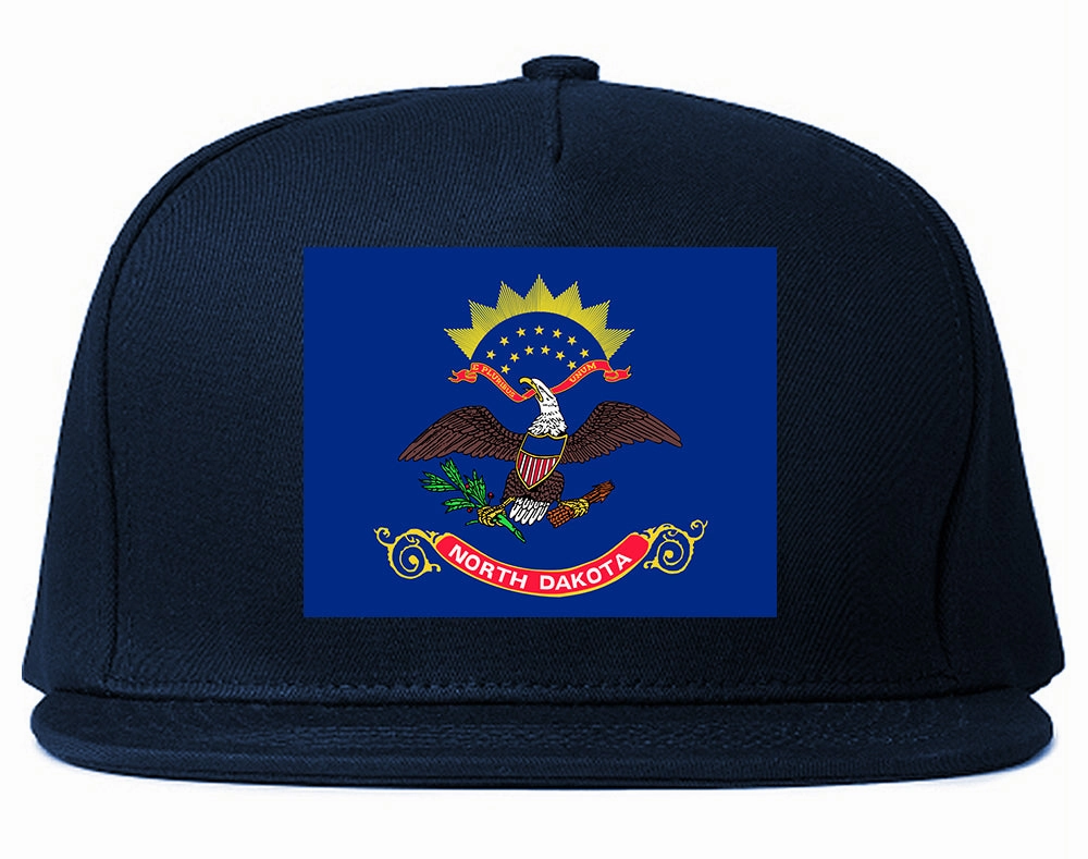 North Dakota State Flag ND Chest Mens Snapback Hat