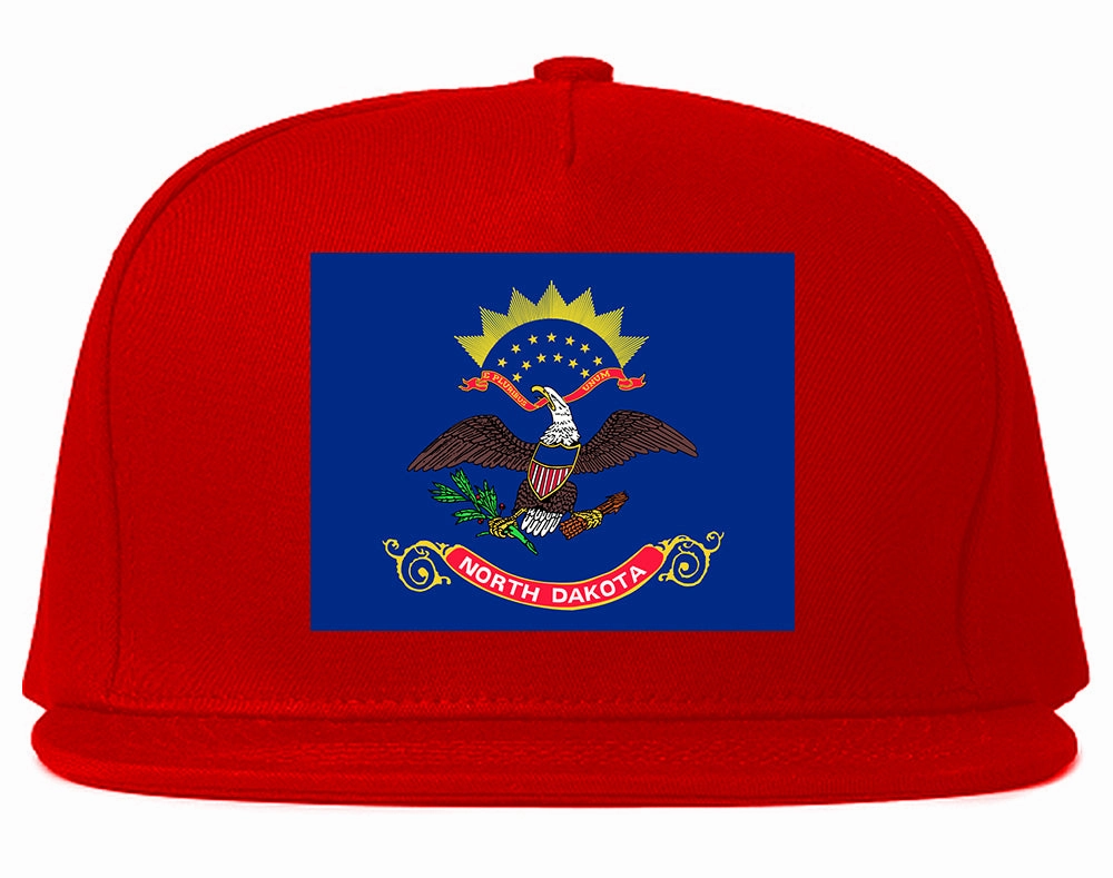 North Dakota State Flag ND Chest Mens Snapback Hat