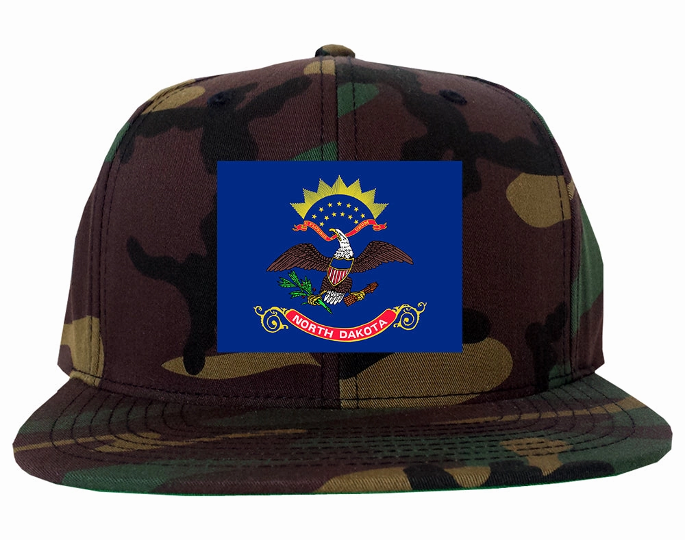 North Dakota State Flag ND Chest Mens Snapback Hat