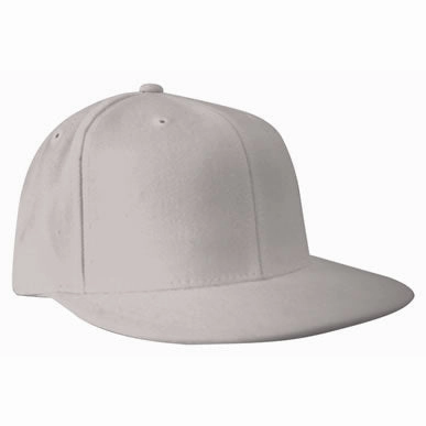 NU-FIT? "Flat" peak acrylic/spandex serge fitted cap - Custom Embroidered