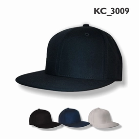 NU-FIT? "Flat" peak acrylic/spandex serge fitted cap - Custom Embroidered