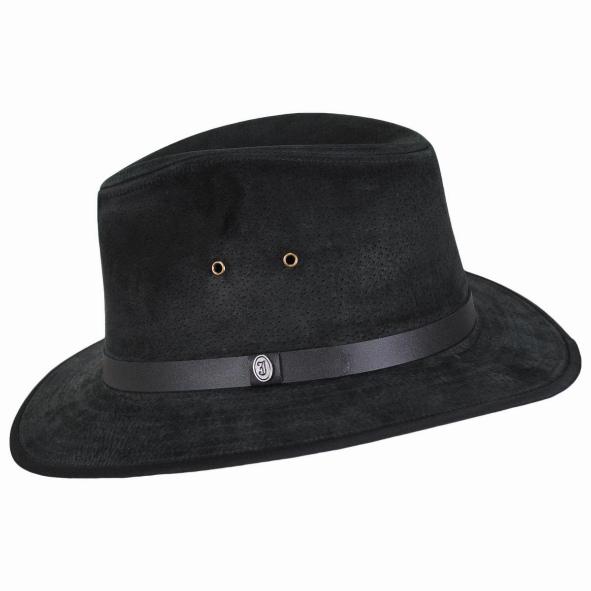 Nubuck Leather Safari Fedora Hat