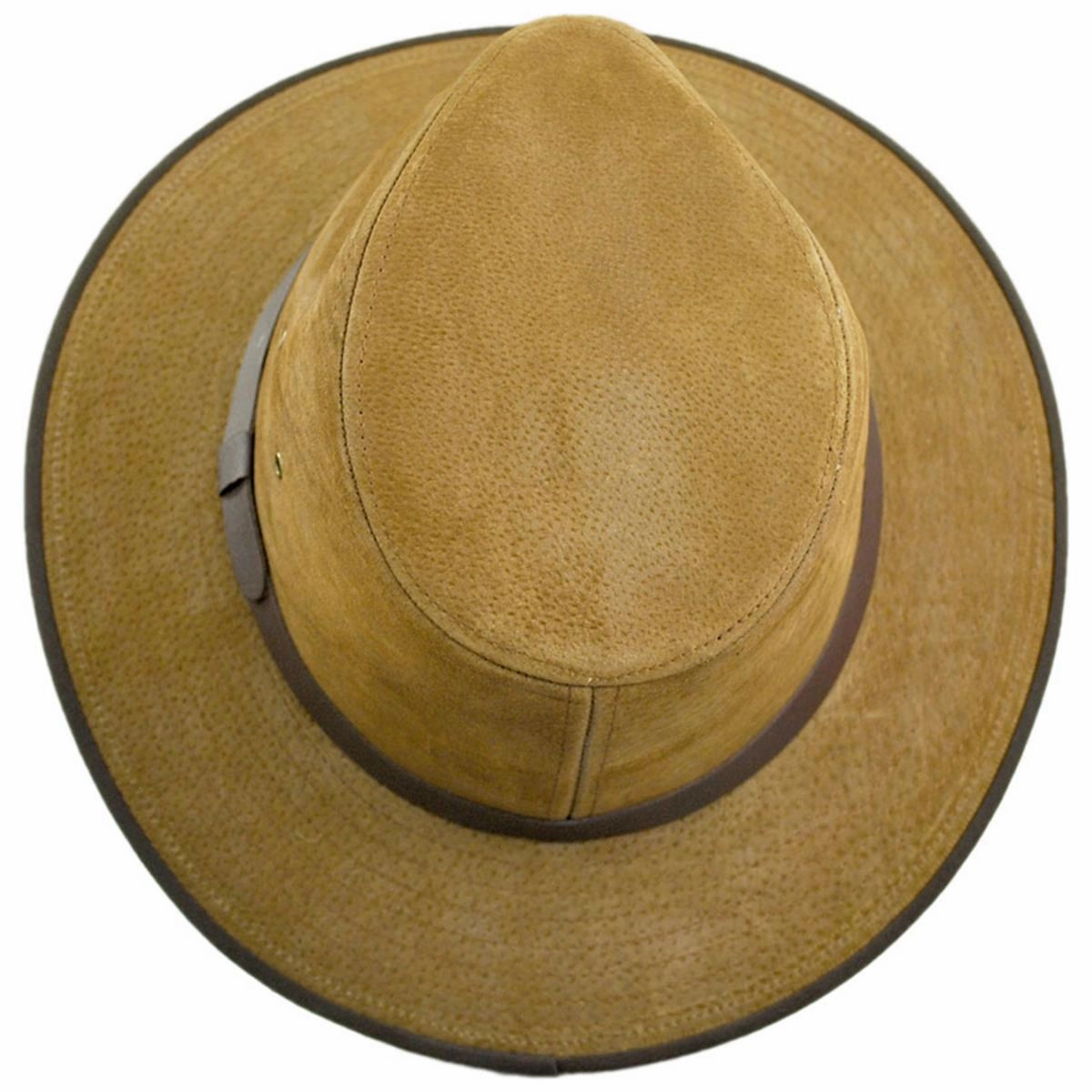 Nubuck Leather Safari Fedora Hat