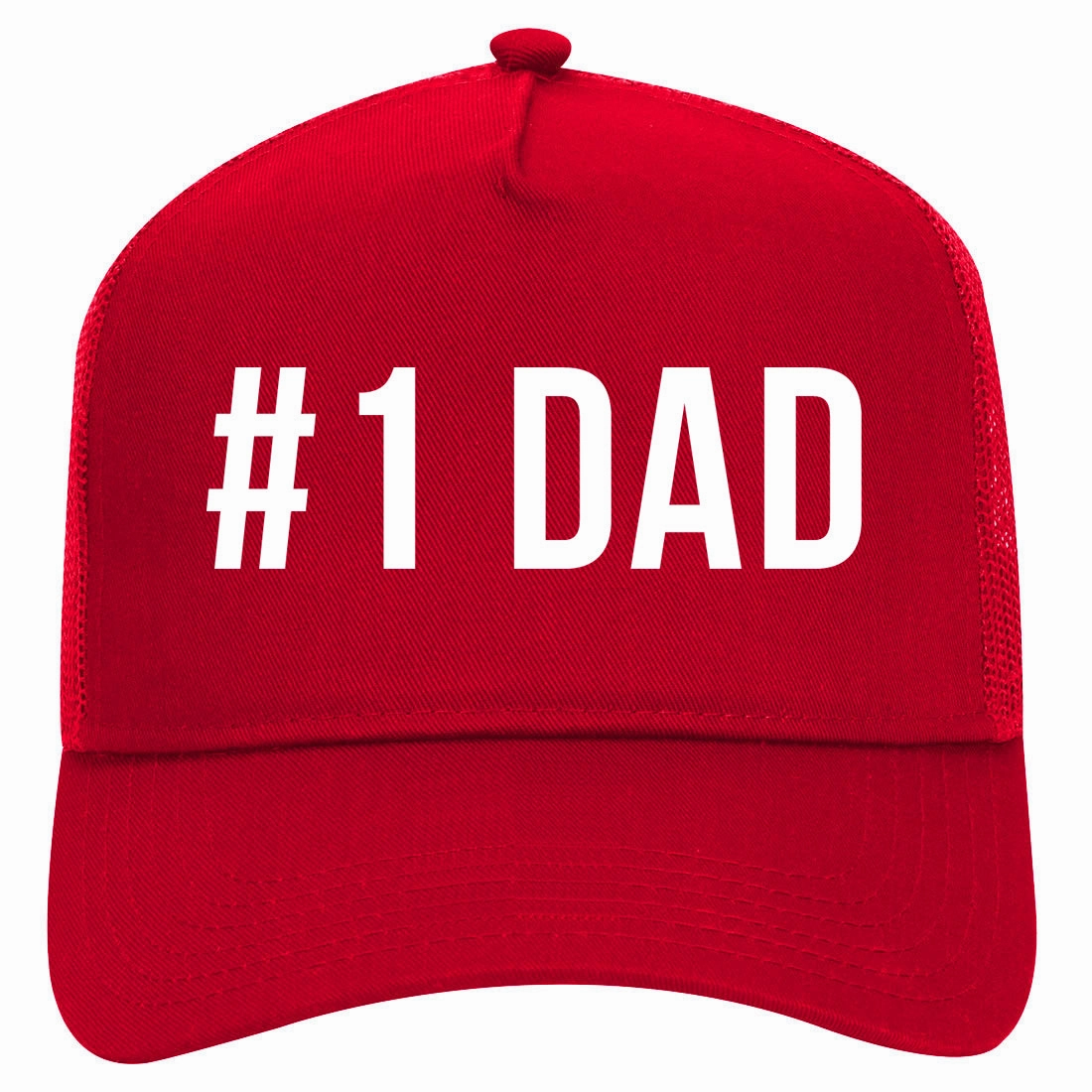 Number One 1 Dad Retro Adult 5 Panel Mesh Trucker Hat