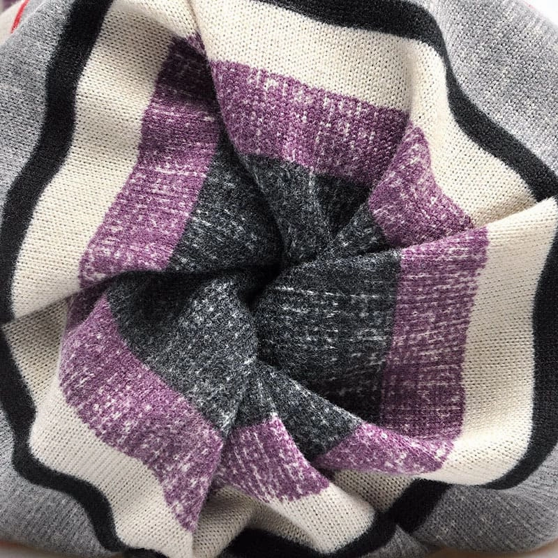 NXT Striped Snood Beanie
