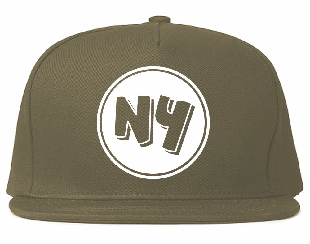 NY Circle Chest Logo Snapback Hat