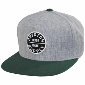 Oath III Snapback Baseball Cap - Heather Grey/Spruce