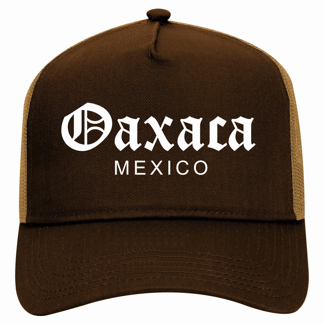Oaxaca Mexico Retro Adult 5 Panel Mesh Trucker Hat