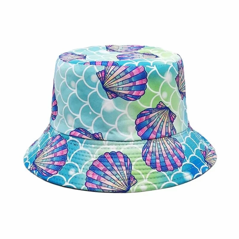 Ocean Shells Reversible Bucket Hat