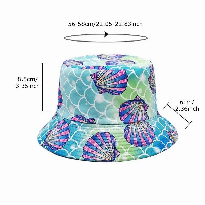 Ocean Shells Reversible Bucket Hat