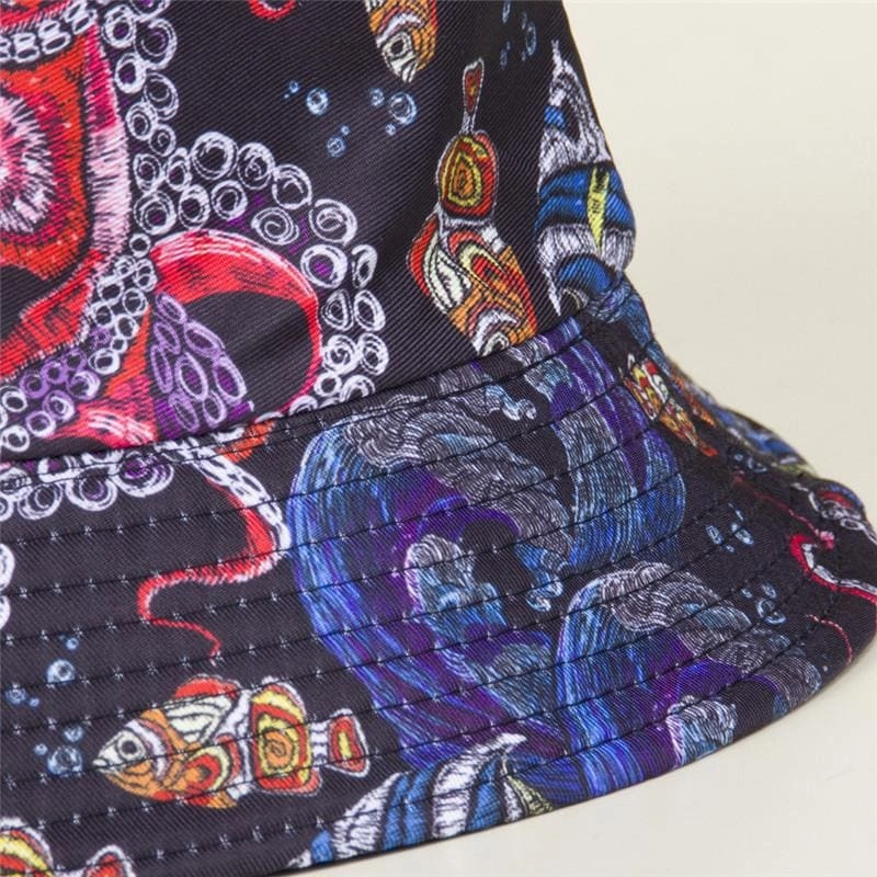 Octopus Cotton Bucket Hat