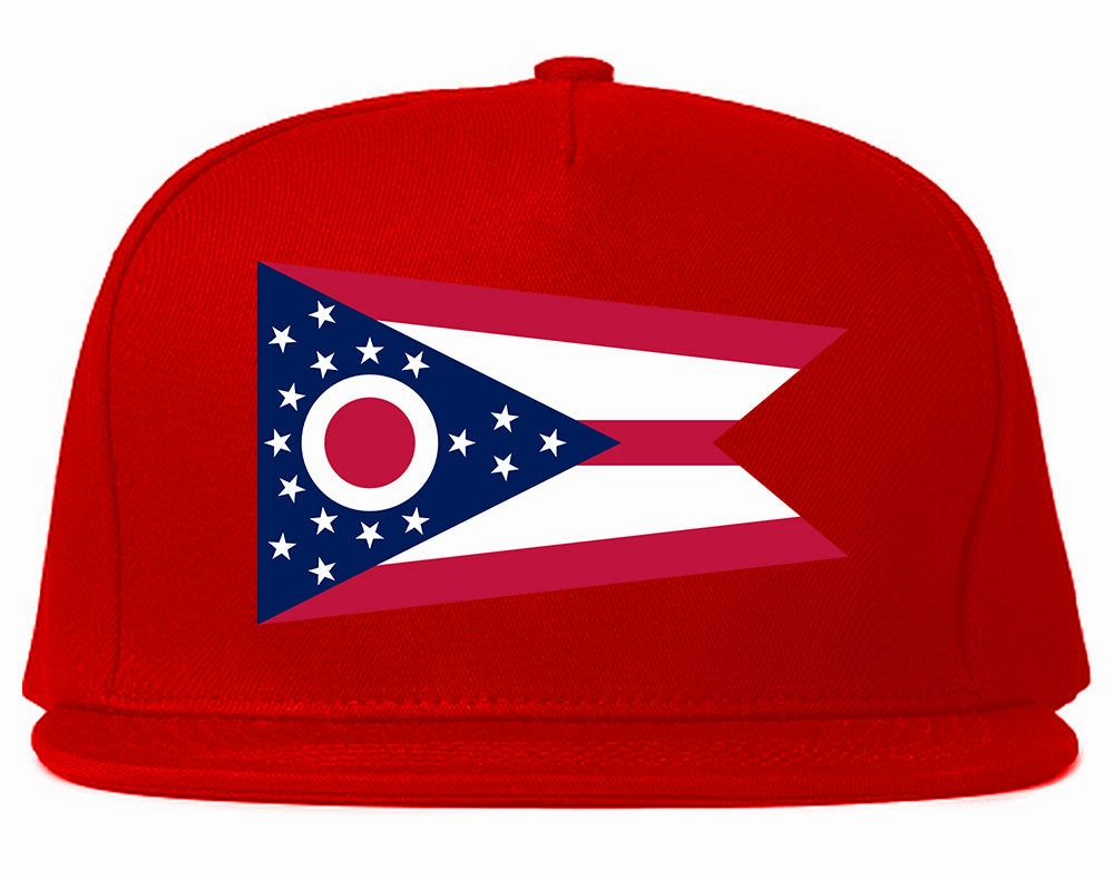 Ohio State Flag OH Chest Mens Snapback Hat