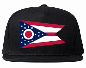 Ohio State Flag OH Chest Mens Snapback Hat