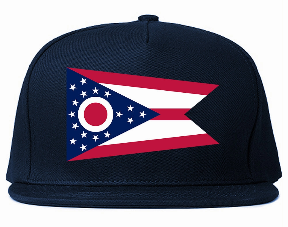 Ohio State Flag OH Chest Mens Snapback Hat