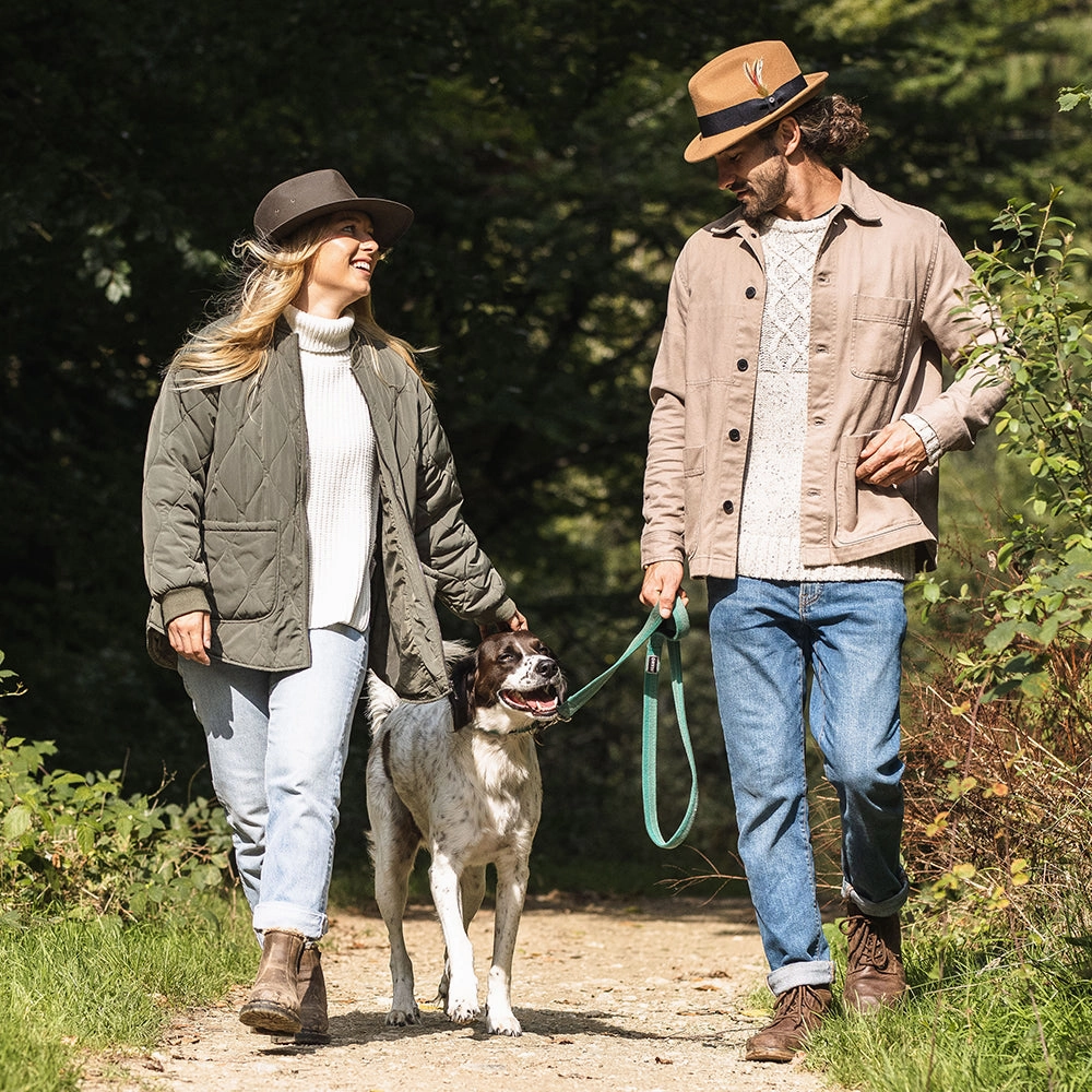 Oilcloth Safari Fedora Hat - Olive