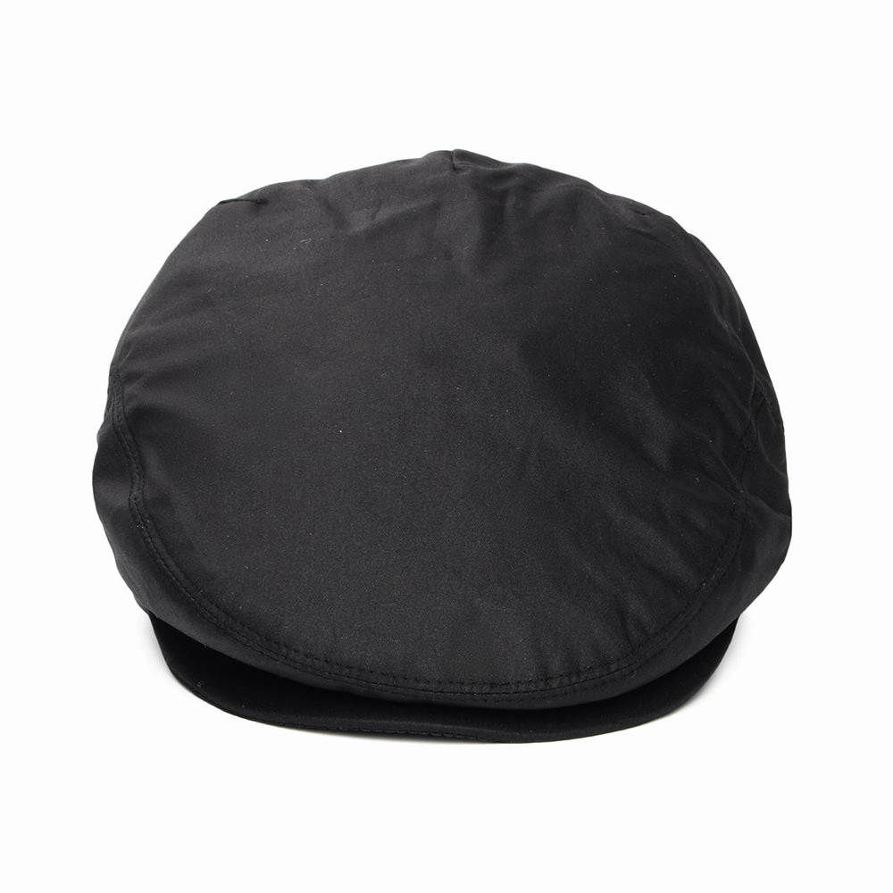 Oilcloth Water Resistant Flat Cap - Black