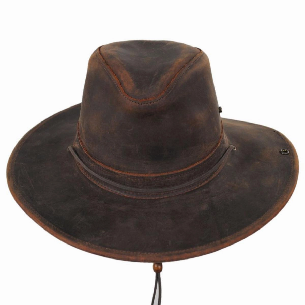 Oiled Leather Aussie Fedora Hat
