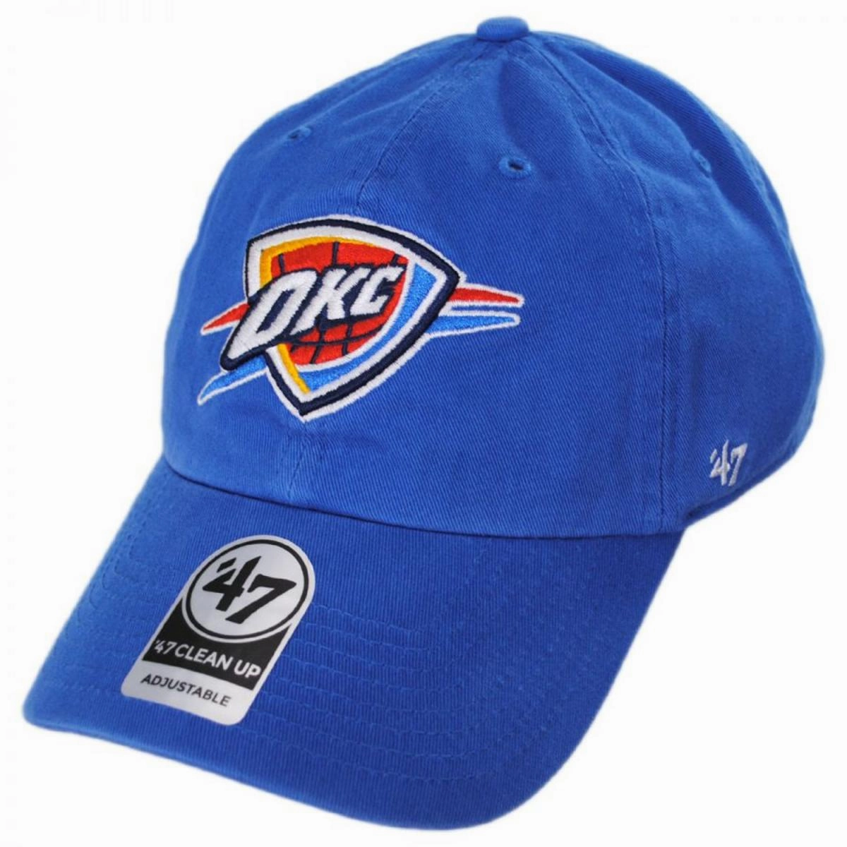 Oklahoma City Thunder NBA Clean Up Strapback Baseball Cap Dad Hat