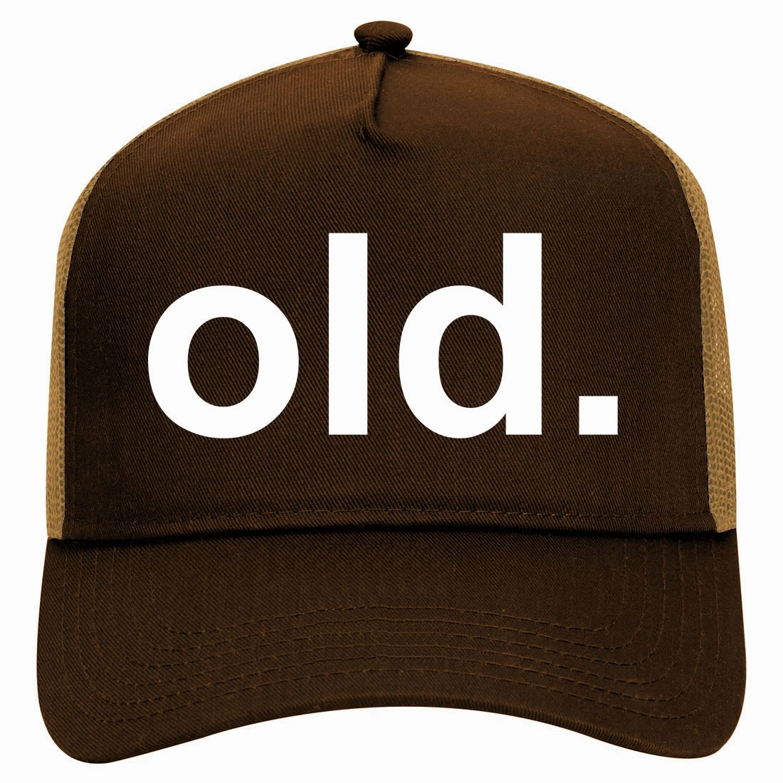 Old Funny Grandpa Grandfather Retro Adult 5 Panel Mesh Trucker Hat