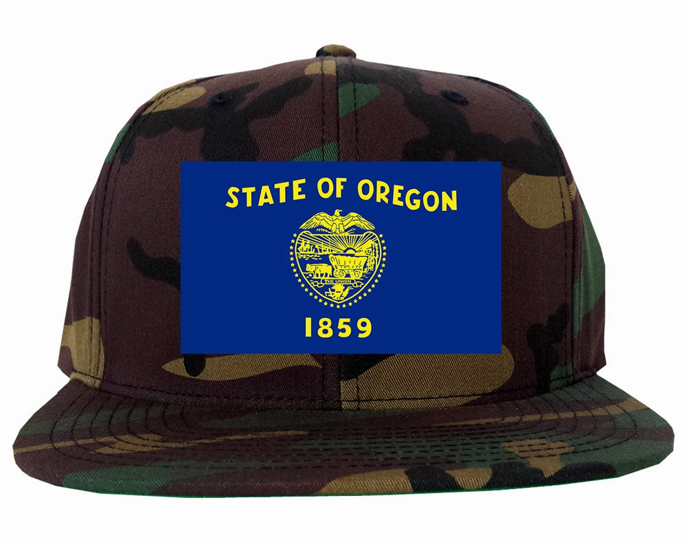 Oregon State Flag OR Chest Mens Snapback Hat