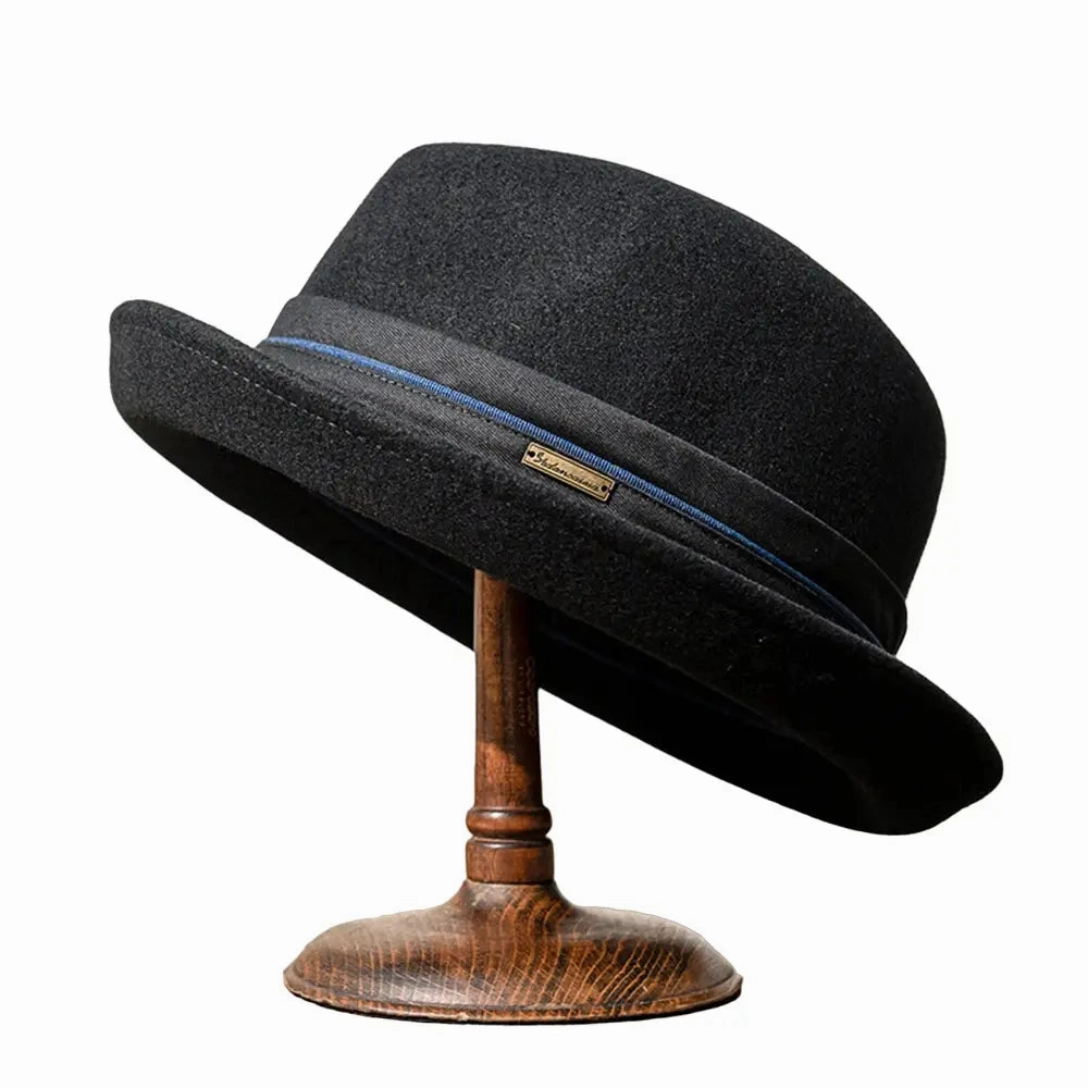Osborne Black Wool Fedora Hat