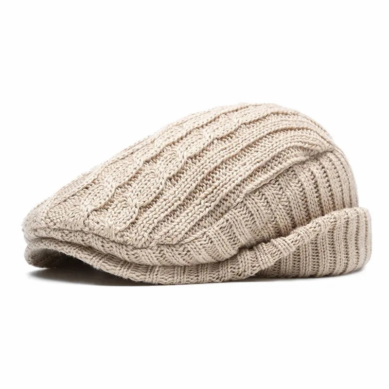 Ottawa Winter Striped Flat Cap