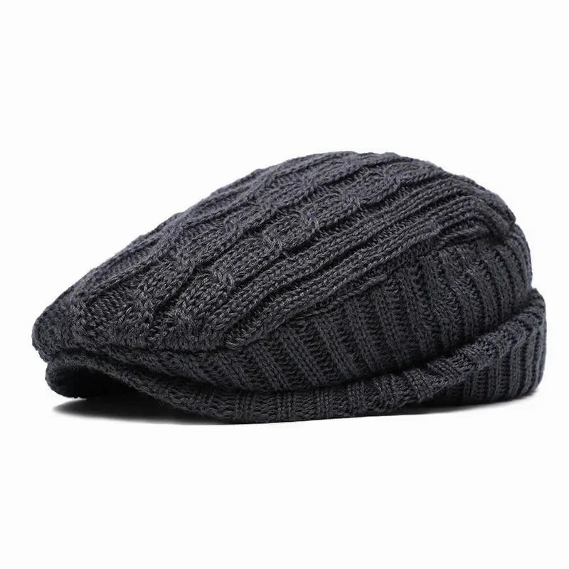 Ottawa Winter Striped Flat Cap