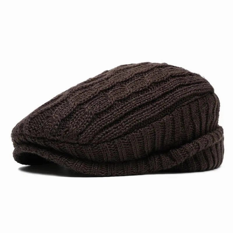 Ottawa Winter Striped Flat Cap