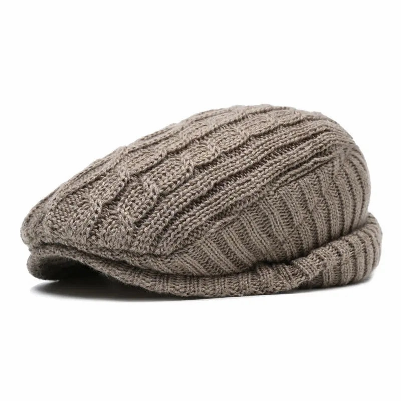Ottawa Winter Striped Flat Cap