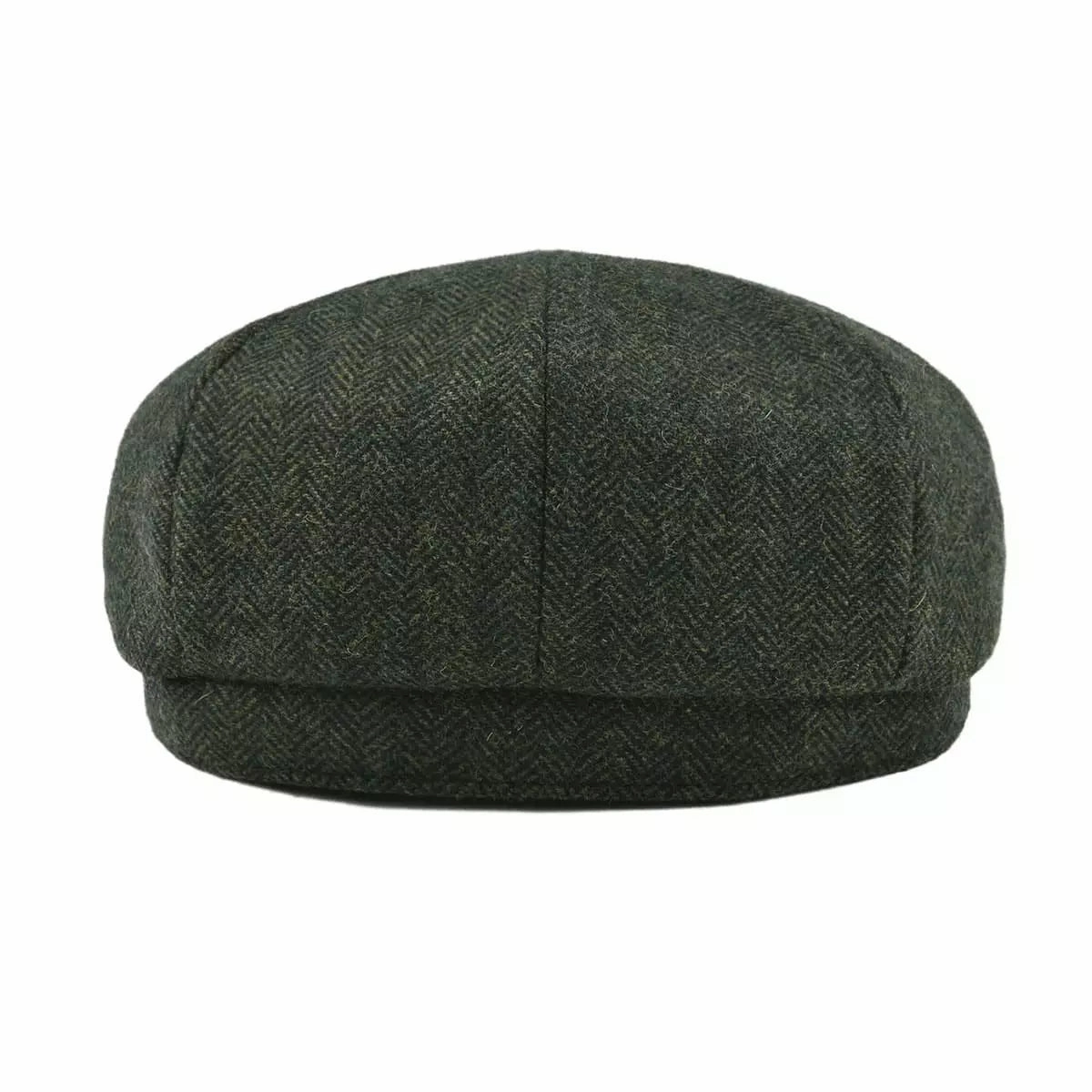 Oxford Herringbone Wool Newsboy Cap