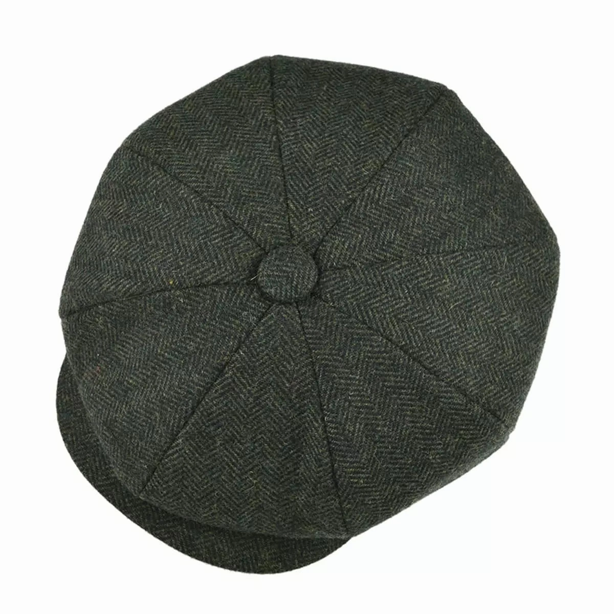 Oxford Herringbone Wool Newsboy Cap