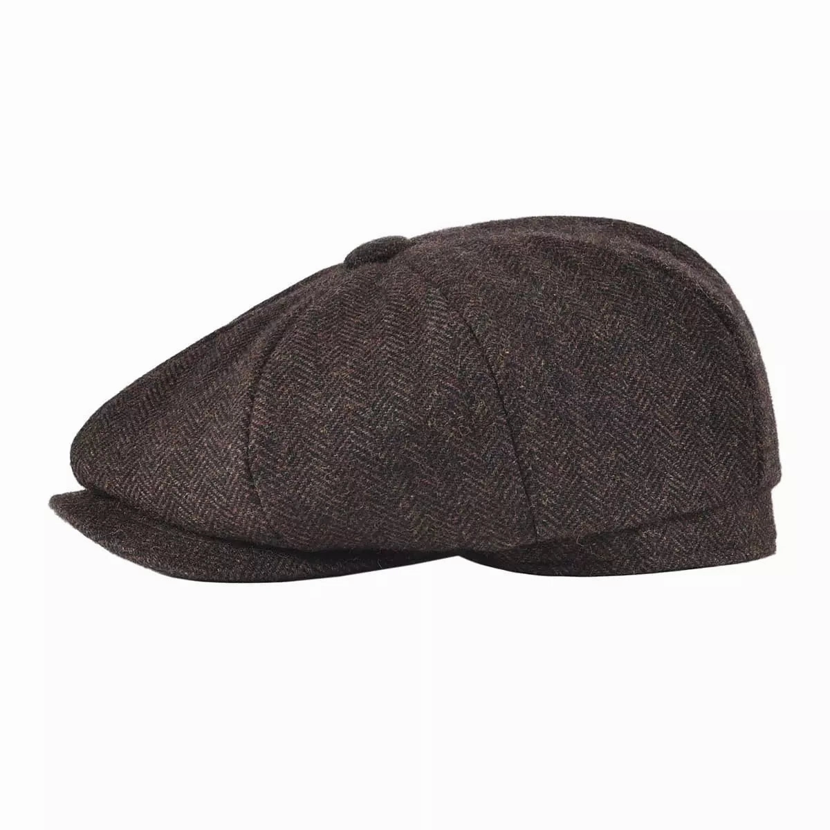 Oxford Herringbone Wool Newsboy Cap