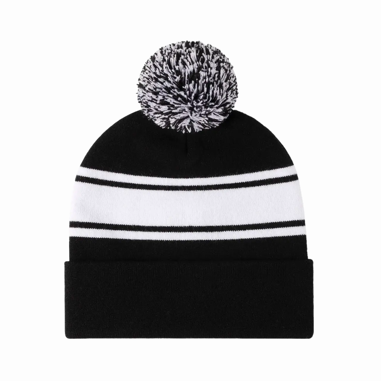 Palmer Pom Pom Striped Beanie