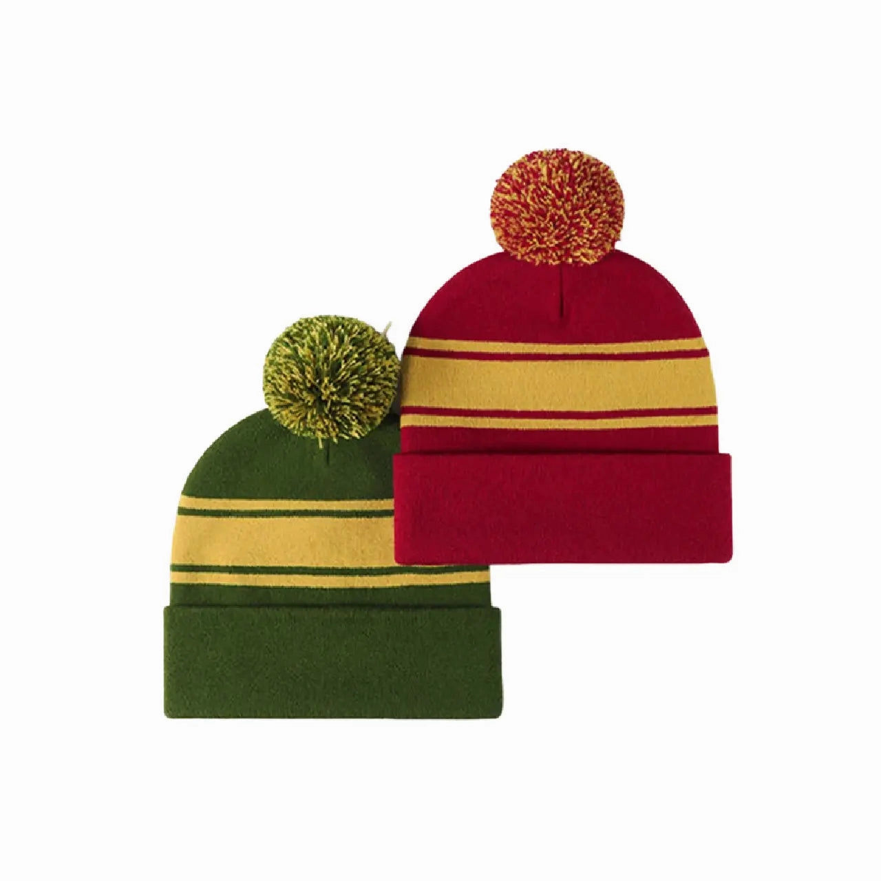 Palmer Pom Pom Striped Beanie