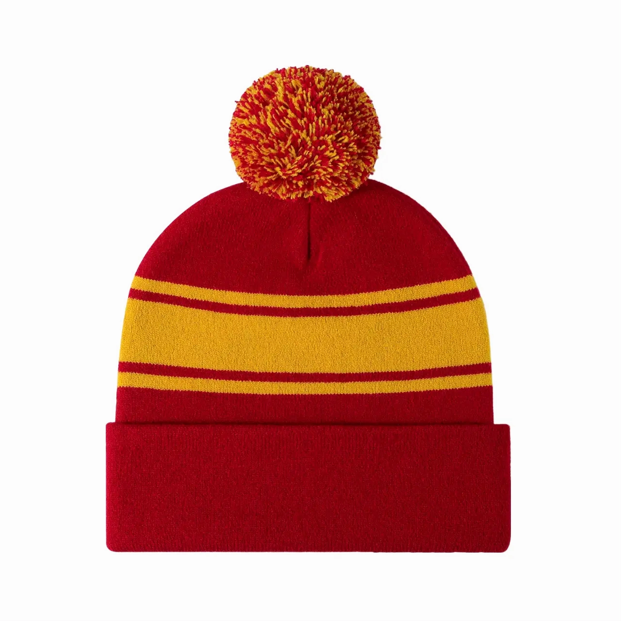 Palmer Pom Pom Striped Beanie