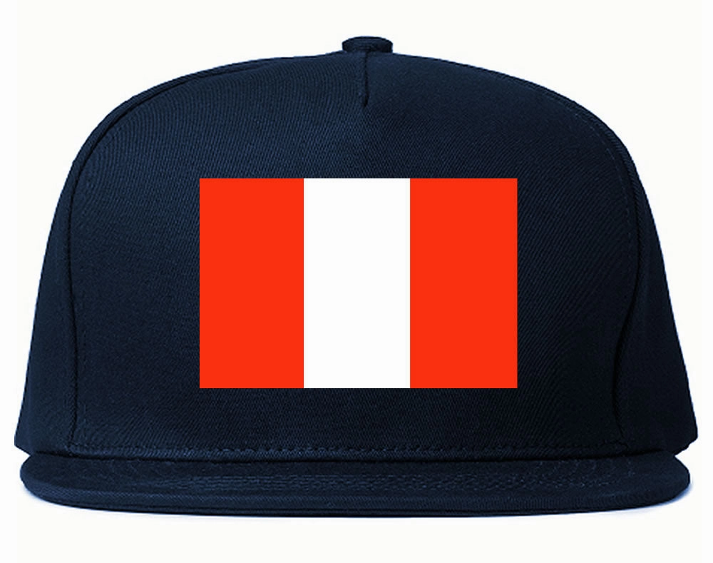 Peru Flag Country Printed Snapback Hat Cap
