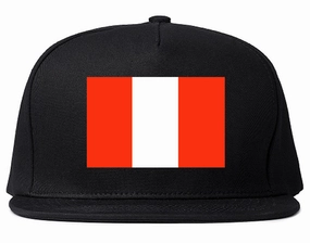 Peru Flag Country Printed Snapback Hat Cap