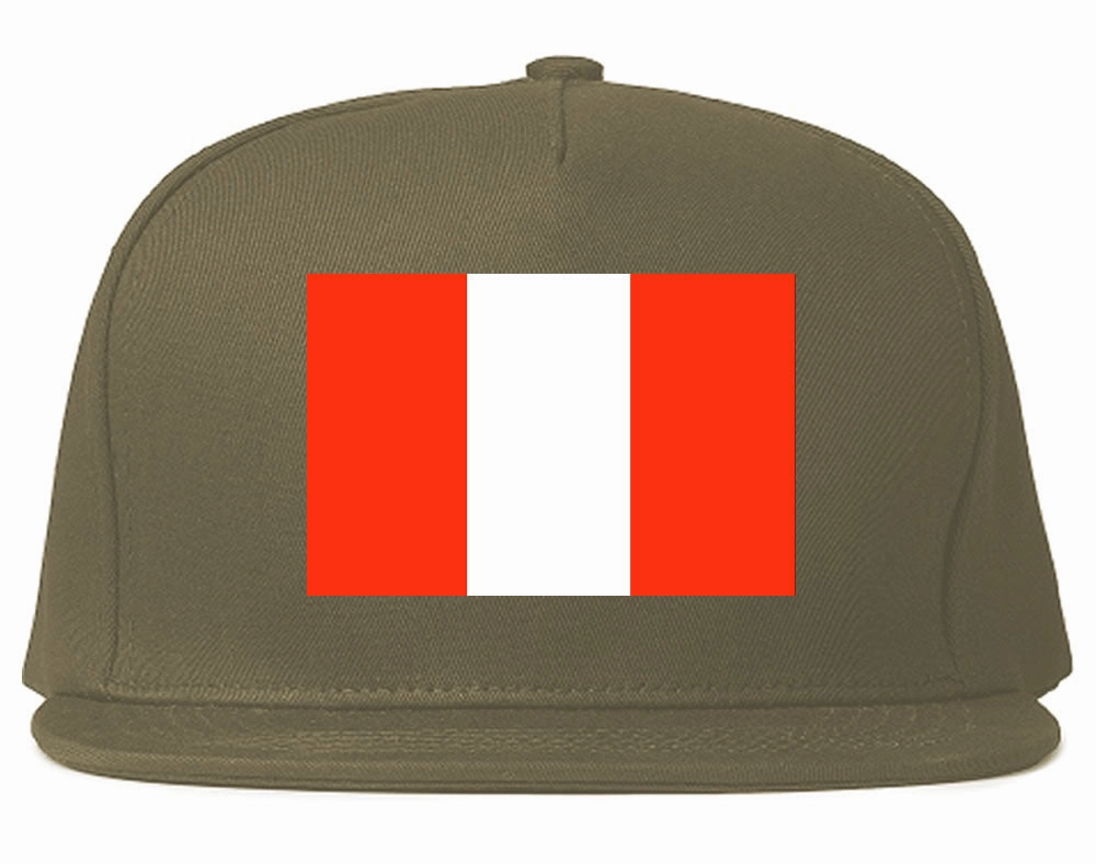 Peru Flag Country Printed Snapback Hat Cap