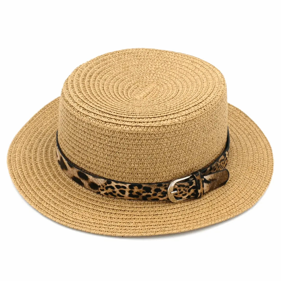 Pessoa Summer Straw Boater Hat