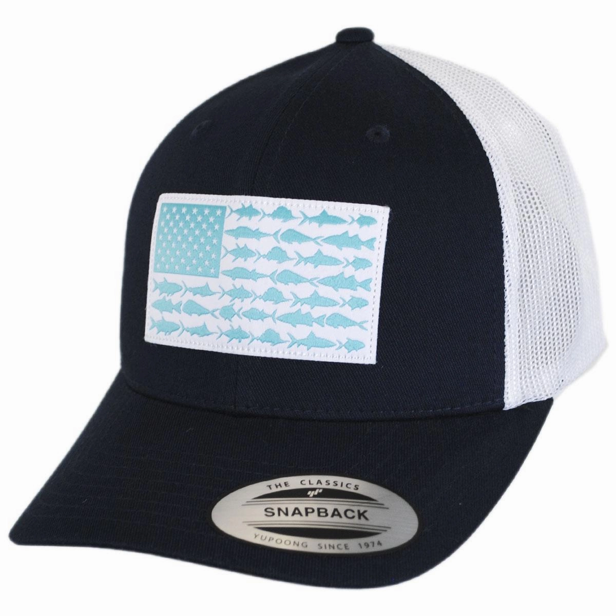 PFG Fish Flag Mesh Flexfit Fitted Baseball Cap
